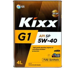 Моторное масло Kixx G1 SP 5W-40 синтетическое 4л допуски: API SP