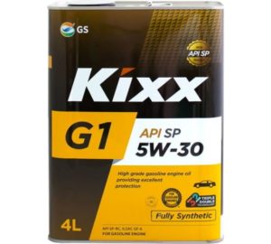 Моторное масло Kixx G1 SP 5W-30 синтетическое 4л допуски: API SP-RC, ILSAC GF-6A