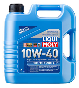 Моторное масло  LIQUI MOLY 1916 SUPER LEICHTLAUF 10W-40 4л. полусинтетическое. CF SL ACEA A3/B4 B71 2294 VW 500.00 VW 501.01 VW 505.00 MB 229.1