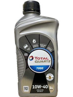 Моторное масло TOTAL QUARTZ 7000 10W-40 1л. полусинтетическое. API/SJ/CF/ACEA A3/B4, PSA B71 2294,VW 501.01,MB 229.1