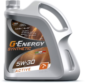 Моторное масло GAZPROMNEFT G-Energy Synthetic Active 5W-30 4л. синтетическое. ACEA A3/B4 API SL/CF MB 229.3 VW 502 00/505 00 Renault RN 0700/0710 ПАО «АВТОВАЗ»