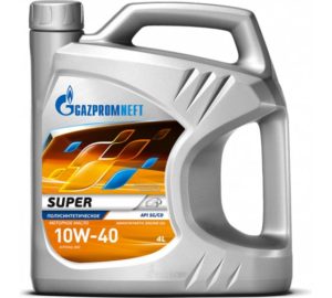 Моторное масло GAZPROMNEFT Super 10W-40 4л. полусинтетическое. API SG; CD ААИ Б4, ПАО "АВТОВАЗ"