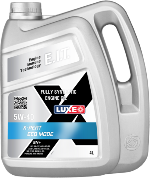 Моторное масло LUXEO X-PERT ECO MODE 5W-40 SN+ 4л. синтетическое. API SN+/CF ACEA A3/B3, A3/B4 VW 502.00/505.00 MB 229.3 BMW LL-01 PORSCHE A40 RN0700, RN0710 GM LL-B-025