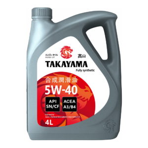 Моторное масло TAKAYAMA SAE 5W-40 4л. синтетическое. API SN/CF и ACEA A3/B4