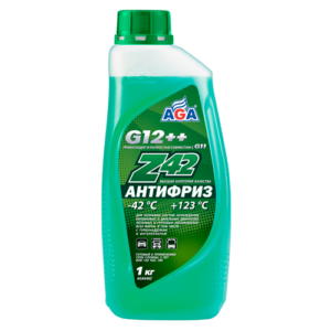 АНТИФРИЗ AGA-Z42/G12++ AGA048Z 1 кг. Зелёный.