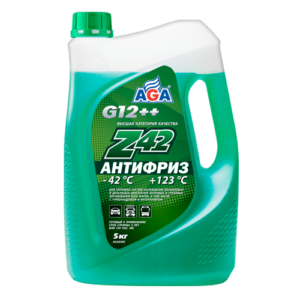 АНТИФРИЗ AGA-Z42/G12++ AGA049Z 5 кг. Зелёный.