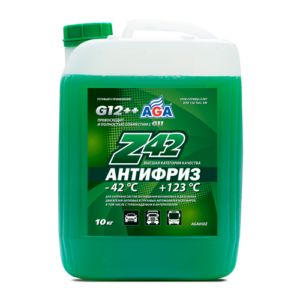 АНТИФРИЗ AGA-Z42/G12++ AGA050Z 10 кг. Зелёный.