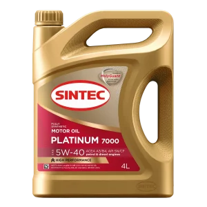 Моторное масло SINTEC PLATINUM 7000 5W-40 4л. синтетическое. A3/B4 SN/CF MB 229.5 VW 502.00/505.00 RN 0700/0710 BMW LL-01