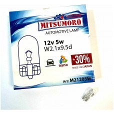 Лампа W5W 12v бесцокольная ( белая, желтая ) MITSUMORA