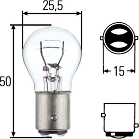 Лампа 24 v  21/5 w